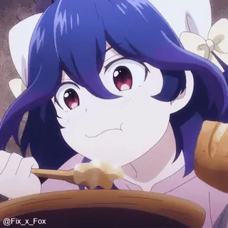 😋 アニメ, 女の子, 食べる, 食べ物, 可愛い, 萌え whatsapp sticker