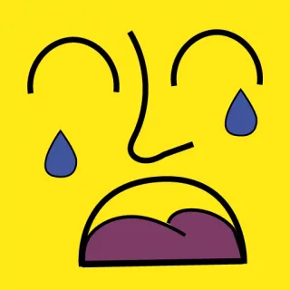 😭 Emoji, Triste, Llorando, Cara, Lágrimas whatsapp sticker