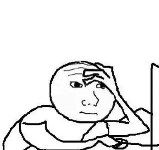 🙄 meme, sad, thinking, computer, wojak telegram sticker