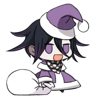 😊 Kokichi Oma Danganronpa V3: Killing Harmony kokichi oma, danganronpa, anime, manga, weihnachten, süß, chibi whatsapp sticker