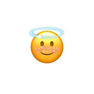 😊 Emoji, Engel, Heiligenschein, Lächeln, Süß telegram sticker