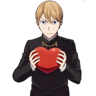 ❤️ Miyuki Shirogane Kaguya-sama: Love Is War Аниме, Кагуя-сама, Любовь это война, Миюки Широгане, Сердце telegram sticker