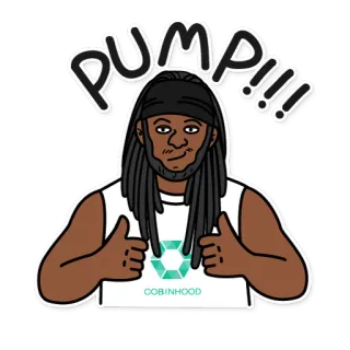 😏 PUMP!!! накачка, палец вверх, мотивация, восторг, энтузиазм telegram sticker