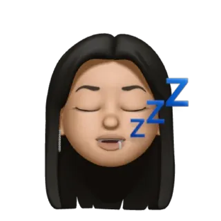 😴 ZZZ sleeping, emoji, sleepy, zzz, tired, meme telegram sticker