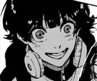 😄 anime, manga, headphones, smiling, happy whatsapp sticker