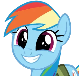 😀 Rainbow Dash My Little Pony rainbow dash, my little pony, persahabatan, kartun, kuda, poni, animasi telegram sticker
