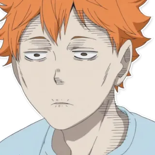 🤕 Hinata Shoyo Haikyuu!! Аниме, Манга, Хината, Волейбол!!, уставший telegram sticker