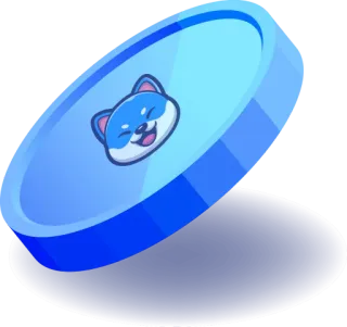 🪙 coin, dog, pet, cute, blue whatsapp sticker