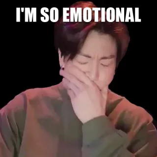 😭 I'M SO EMOTIONAL emocjonalne, smutne, płacz, mem, nastrój, uczucie telegram sticker