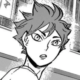 😧 Hinata Shoyo Haikyuu!! 히나타, 하이큐, 애니메이션, 만화, 쇼요, 배구, 캐릭터, 일본 애니 telegram sticker