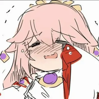 🍡 Yae Miko Genshin Impact yae miko, genshin impact, anime, cute, kawaii, tearful telegram sticker