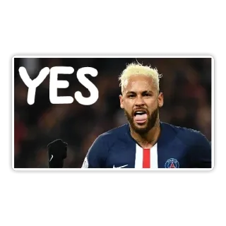 👊 Neymar YES Neymar, soccer, yes, football, athlete, PSG whatsapp sticker
