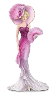 🎀 Frau, rosa, Kleid, Hut, Mode, Glamour, Stil telegram sticker