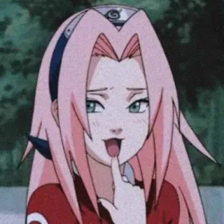 ☺️ Sakura Naruto Anime, Cartoon, Sakura, Personnage, Femme telegram sticker