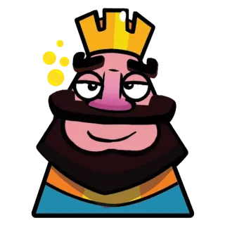 🍺 King Clash Royale キング, クラッシュ・ロワイヤル, キャラクター, ビデオゲーム, 王冠 telegram sticker