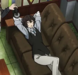 🧩 Osamu Dazai Bungou Stray Dogs Anime, Cartoon, Charakter, Dazai, Bungo Stray Dogs telegram sticker