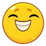😁 smiley, felice, emoji, giallo, faccia whatsapp sticker