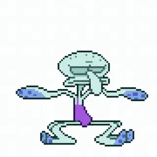 🕺 Squidward Tentacles SpongeBob SquarePants squidward, spongebob, tentakel, tanzen, cartoon, pixel telegram sticker