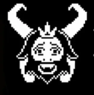 😁 Asgore Dreemurr Undertale kambing, bos, monster, raja, asgore, undertale telegram sticker