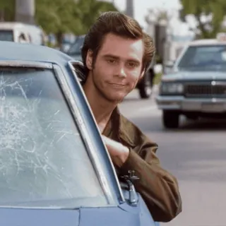 😎 Jim Carrey Schauspieler, Auto, Komödie, lächelnd telegram sticker