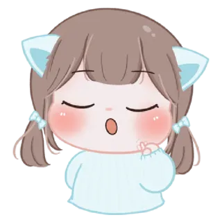 😩 schattig, meisje, anime, cartoon, kawaii, kusje, blozend telegram sticker