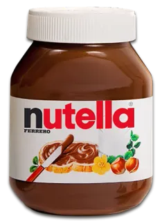 🍫 nutella FERRERO eten, chocolade, hazelnoot, broodbeleg, dessert, Nutella telegram sticker