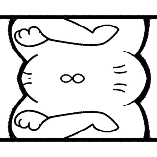 🙂 แมว, น่ารัก, ภาพวาด, สติกเกอร์, สัตว์, การ์ตูน telegram sticker