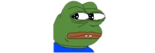 😟 Pepe the Frog Pepe, Kikker, Meme, Verdrietig, Internetcultuur whatsapp sticker