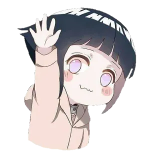 ✋ Hinata Hyuga Naruto Anime, Naruto, Hinata, Kawaii, Chibi, Słodki telegram sticker
