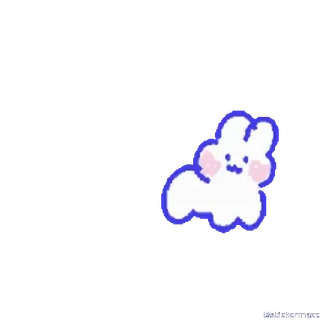 🥰 coniglio, carino, cartone animato, animale, kawaii telegram sticker