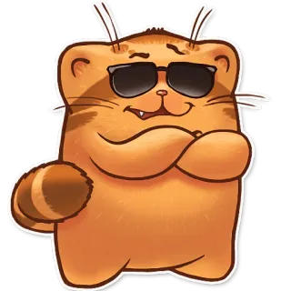 😎 cat, animal, sunglasses, cool, attitude whatsapp sticker