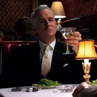 🚬 homme, martini, dîner, alcool, vintage, restaurant telegram sticker