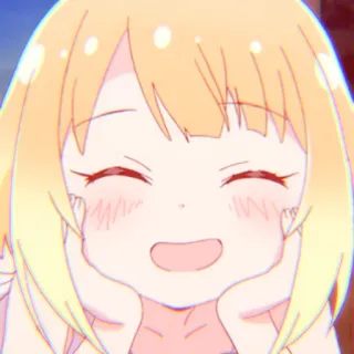 🐝 anime, cartoon, cute, happy, girl, smiling, kawaii whatsapp sticker