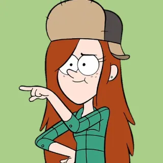 🤐 Wendy Corduroy Gravity Falls cartoon, animated, redhead, girl, wendy corduroy, gravity falls telegram sticker