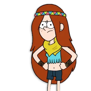 😤 Wendy Corduroy Gravity Falls Wendy, Corduroy, Gravity Falls, cartoon, teenager telegram sticker