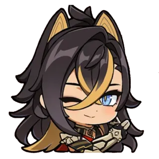 😉 อนิเมะ, ตัวละคร, การ์ตูน, จิบิ, Dehya, Genshin Impact telegram sticker