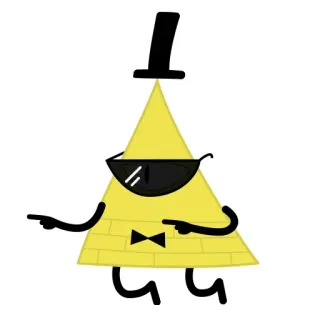 😎 Bill Cipher Gravity Falls bill cipher, gravity falls, cartone animato, triangolo, personaggio telegram sticker