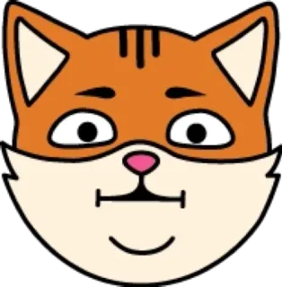 😐 chat, animal, dessin animé, autocollant, orange, animal de compagnie telegram sticker