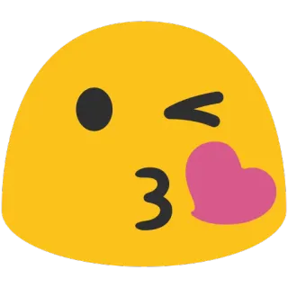 😘 emoji, kiss, wink, love, heart telegram sticker