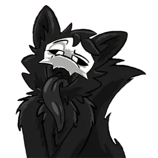 🖤 Puro Changed Furry, Anthro, Látex, Criatura, Jogo, Changed telegram sticker