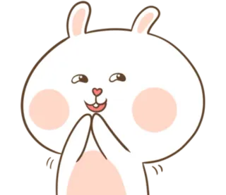 🐽 królik, zajączek, słodki, zwierzę, kreskówka telegram sticker