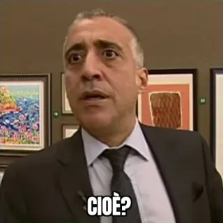⚠️ CIOÈ? выражение, итальянский, вопрос, мем telegram sticker