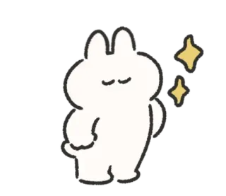 🍰 thỏ, dễ thương, lấp lánh, hoạt hình, động vật, kawaii telegram sticker