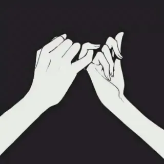 ♥️ manos, promesa meñique, amistad, acuerdo, compromiso telegram sticker