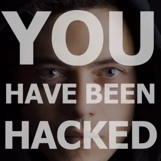☠ Elliot Alderson Mr. Robot YOU HAVE BEEN HACKED Mr. Robot, Hacker, Hacking, TV Serie, Elliot Alderson, fsociety telegram sticker