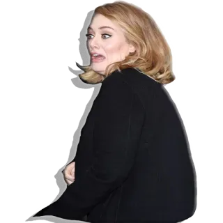😳 Adele cantor, celebridade, pop, reação, engraçado telegram sticker