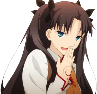 😏 Rin Tohsaka Fate/stay night anime, manga, girl, character, fate, rin tohsaka telegram sticker
