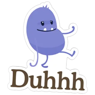 😏 Duhhh cartoon, silly, character, expression, humor telegram sticker