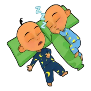 😮 sommeil, dormir, sieste, fatigué, repos, dessin animé, mignon telegram sticker