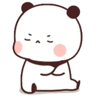 😠 panda, lindo, pegatina, dibujos animados, animal, kawaii, oso whatsapp sticker